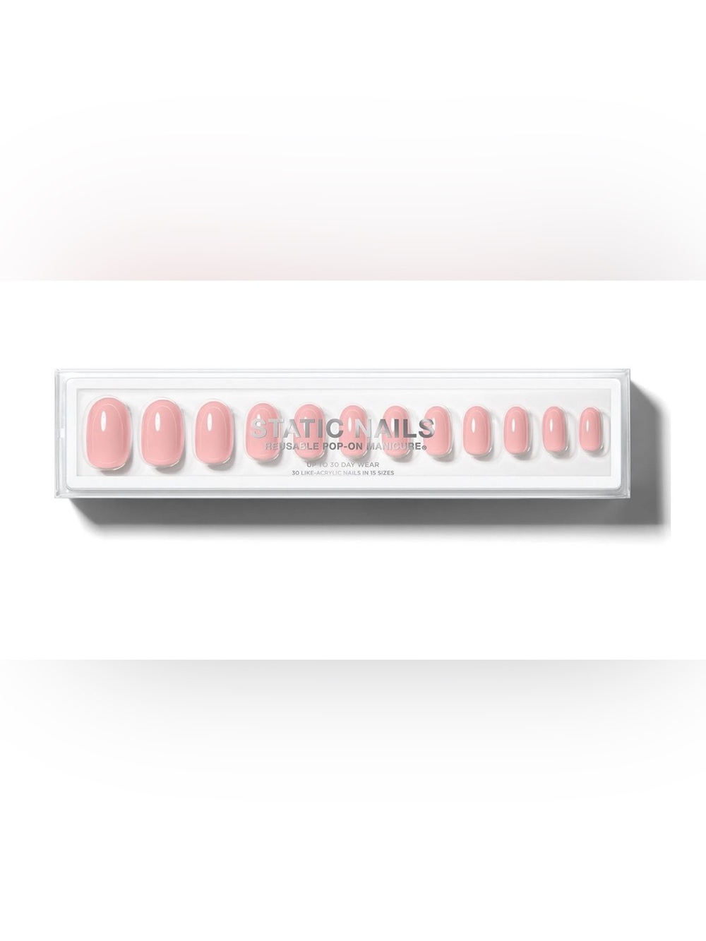 Static Nails Reusable Press-On Manicure — Blush Pink